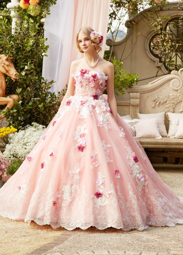 Ball Gown Quinceanera Dresses 2019 Blush Pink Sexy Strapless Lace 3D Floral Appliques Sweet 16 Gowns Formal Special Occasion Wear