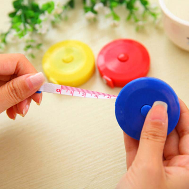 Portable 10pcs New Retractable Ruler Tape Measure 60 inch Sewing Cloth Dieting Tailor 1.5M Plastic Soft Flat Tape Measure Tools