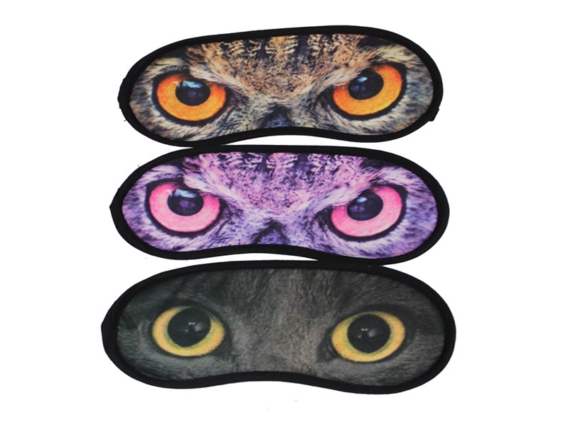 100pcs/lot Fast Shipping Sexy 3D Print Animal Eyeshade Covers Travel Sleeping Eye Mask Sleep Cover Blindfold Eye Mask.