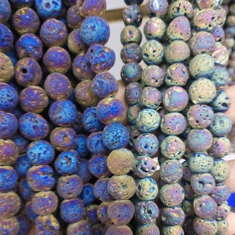 10mm Round Lava Bead AB Color Volcanic Stone Beads Gold Silver Loose Beads Craft Diy Material Bracelet Earrings Necklace Jewelry Making
10mm Round Lava Bead AB Color Volcanic Stone Beads Gold Silver Loose Beads Craft Diy Material Bracelet Earrings Necklace Jewelry Making