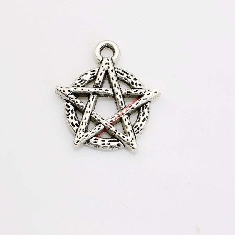 20pcs Antique Silver Plated Pentacle Charm Pendants for Bracelet Necklace Jewelry Making DIY Handmade Craft 19x18mm
20pcs Antique Silver Plated Pentacle Charm Pendants for Bracelet Necklace Jewelry Making DIY Handmade Craft 19x18mm