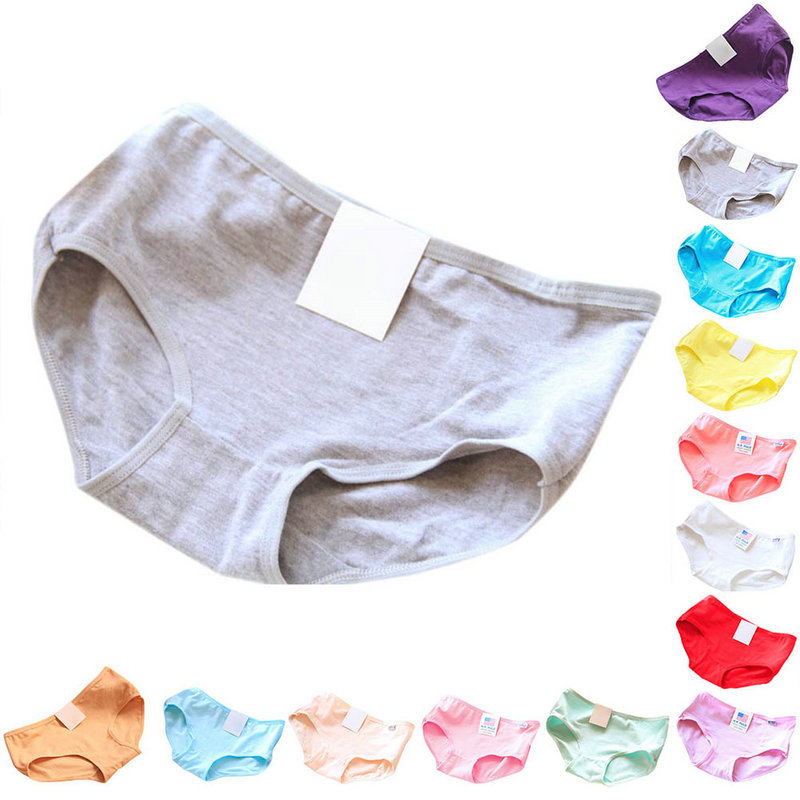 Wholesale-Promotion Sexy Lady Womens Cotton Underwear Briefs Panties Knickers Lingerie Candy Color