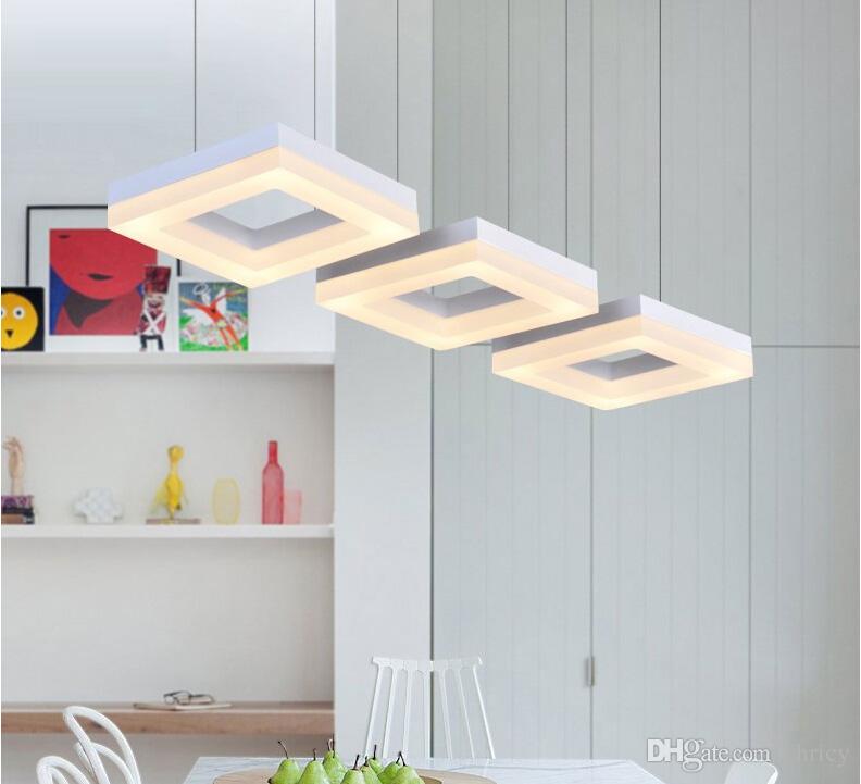Modern Style Simplicity LED Pendant Lights Metal Acrylic Chandelier Lighting Lamp Fixture for Living Room/Bedroom/Dining Room 3/6 Heads