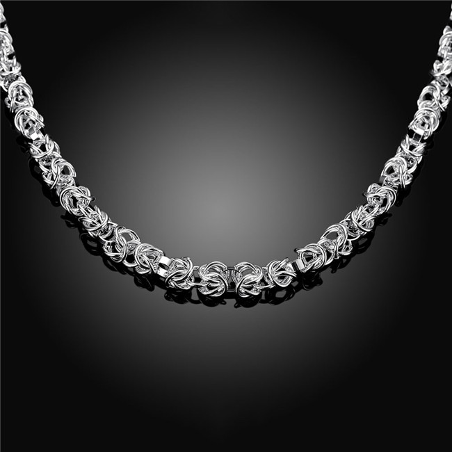 New arrival Leading Shrimp Buckle Necklace Men sterling silver plate necklace STSN061,fashion 925 silver Chains necklace factory direct sale