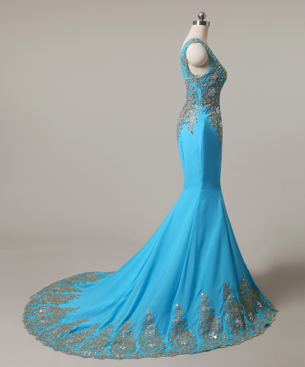 new black blue long lace mermaid formal evening dresses scoop crystal lace up pageant prom party gown stock q15