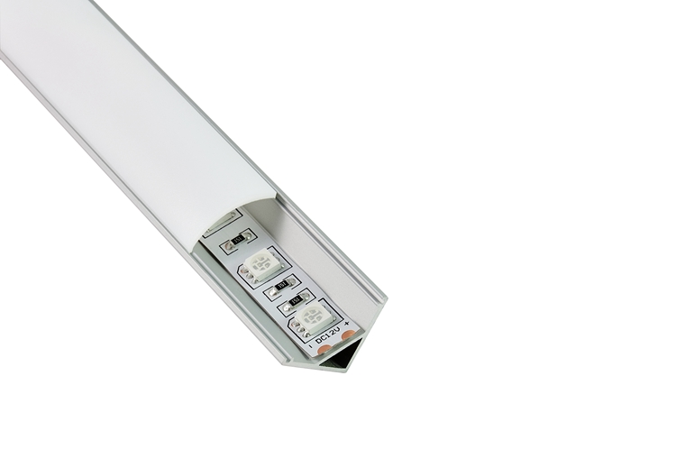 China supply 60 degree angle aluminium led profile for led strip smd5050,5630,3528, alu channel, led aluminum profile(10X0.5M)