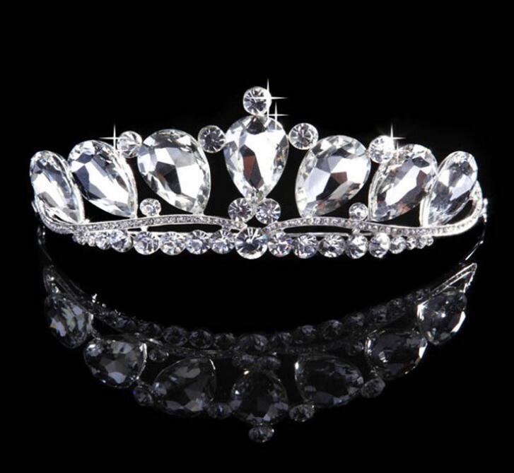 Bridal crowns necklace Headbands Hair Bands Headpieces Bridal tiaras Wedding Jewelries Accessories Silver Crystals Rhinestone Pearls HT0128