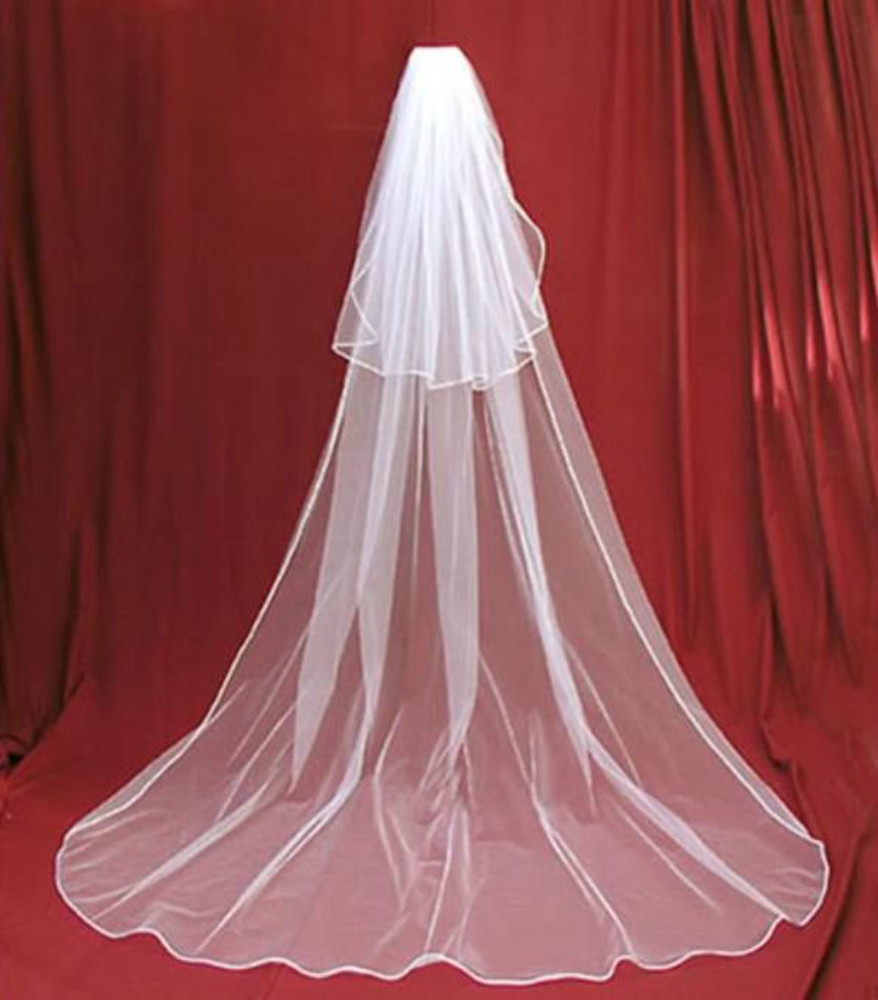 2020 Cheap Long New Bridal Veil In Stock Wedding Accessories White Ivory Tulle Wedding Veil for Wedding/Events Q08