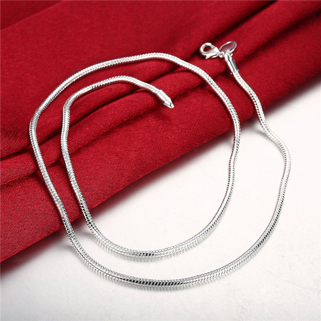 High grade 4MM snake bone necklace Men sterling silver plate necklace N191, brand new fashion 925 silver Chains necklace factory direct sale