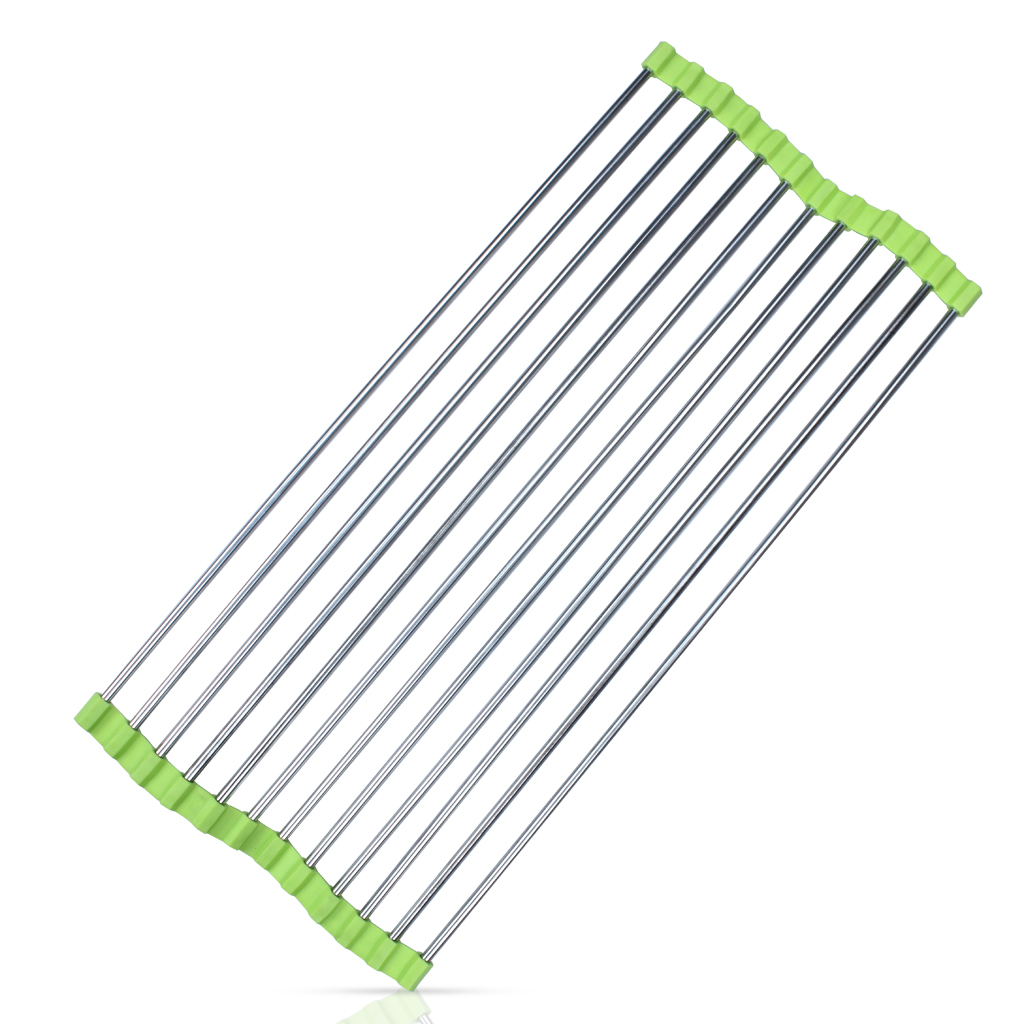 Roll Up Dish Drying Rack Over The Sink Draining Water Working Platform Saving Place Stainless Steel Foldable
Roll Up Dish Drying Rack Over The Sink Draining Water Working Platform Saving Place Stainless Steel Foldable