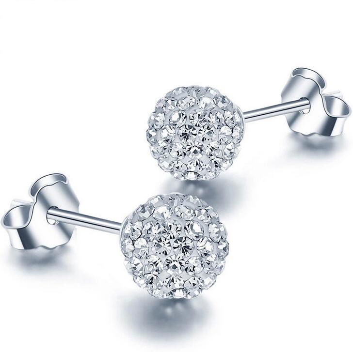 Silver Stud Earrings Jewelry Hot Sale Austrian Shamballa Ball Earrings for Wedding Party 4 size Wholesale Free Shipping 0005WH
Silver Stud Earrings Jewelry Hot Sale Austrian Shamballa Ball Earrings for Wedding Party 4 size Wholesale Free Shipping 0005WH