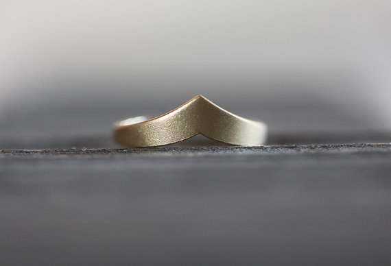 10PCS- R002 Fashion Wide Band V Ring Chevron V Rings Curved Ring Stacking Wedding Band Rings Simple Geometric Rings for Women Men