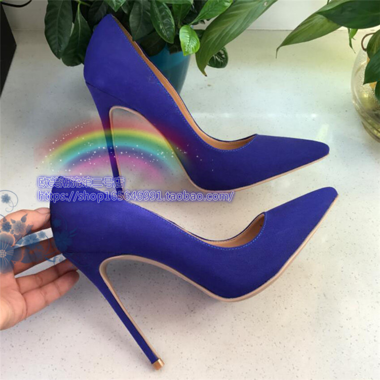 Free shipping real photo women fashion pumps Blue Suede leather point toe high heels thin heel boots genuine leather sexy lady pumps 120mm, 12cm
Free shipping real photo women fashion pumps Blue Suede leather point toe high heels thin heel boots genuine leather sexy lady pumps 120mm, 12cm
