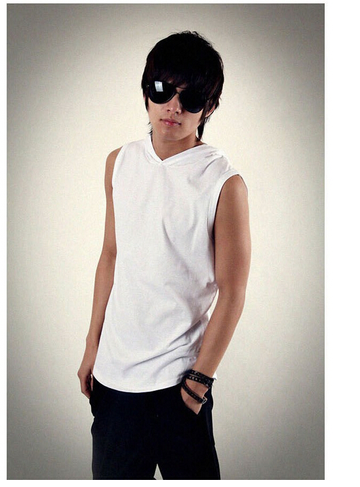 Wholesale-IMC Hot Sale New 2016 Summer Men's Sleeveless Hoodies Casual Men Sport Hoodies Black/White Men's Thin Hooded Vest