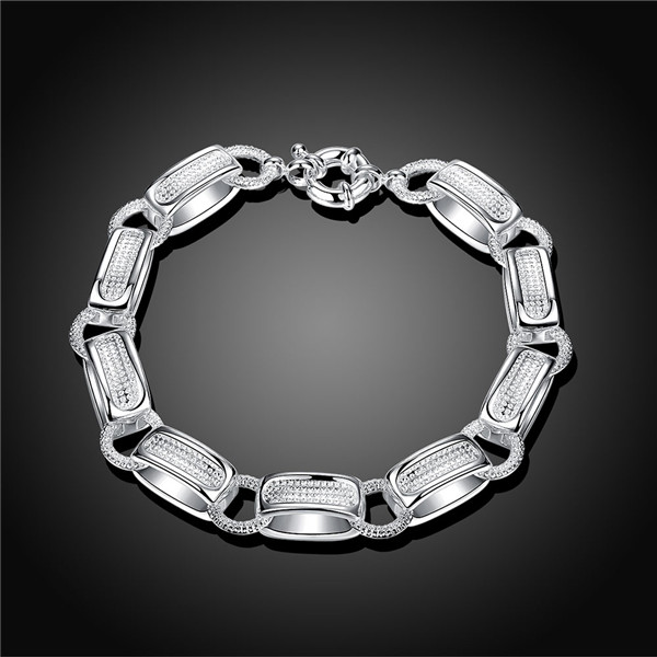 Hot sale christmas gift 925 silver Large buckle bracelet DFMCH416, Brand new fashion 925 sterling silver Chain link bracelets high grade