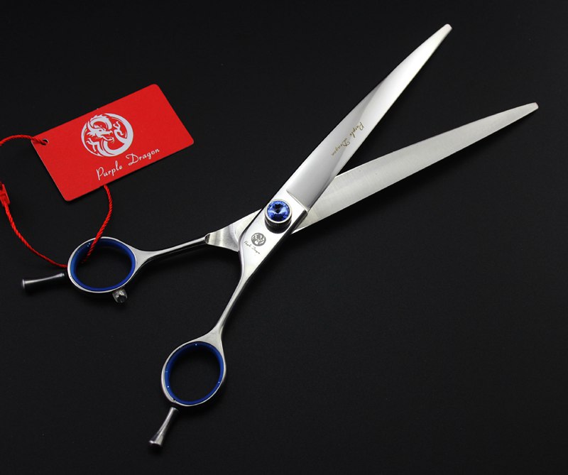 with retail package purple dragon 3 pcs set 8.0" professional hair scissors hair cutting scissors/thinning scissors + comb