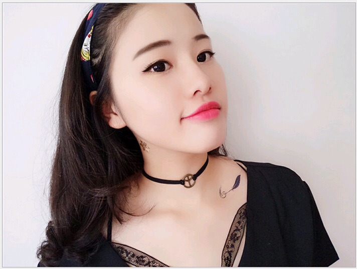 Black White Pearl Choker Necklace Collar Style Bow Leather Punk Collar Bone Torques Necklaces Teen Fashion Jewelry Korean