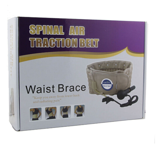 Body Relaxation Massager Back Belt Spinal Air Traction Physio Decompression Back Brace Pain Lower Lumbar Support