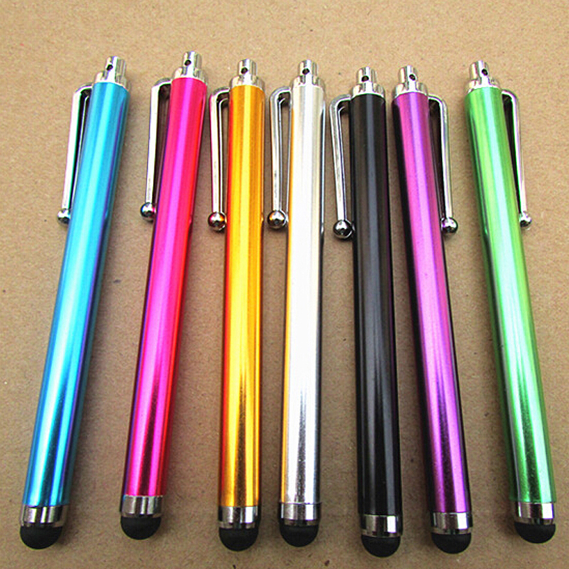 50pcs/lot Aluminum Metal Stylus Touch Screen Pen for Mobile Phone Tablet School Office Supplies Novelty Pens Promotional Pens Papelaria