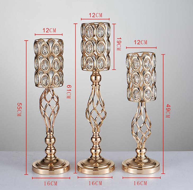 Wedding props gold plated iron flower ware stage background creative home European furnishings WQ17