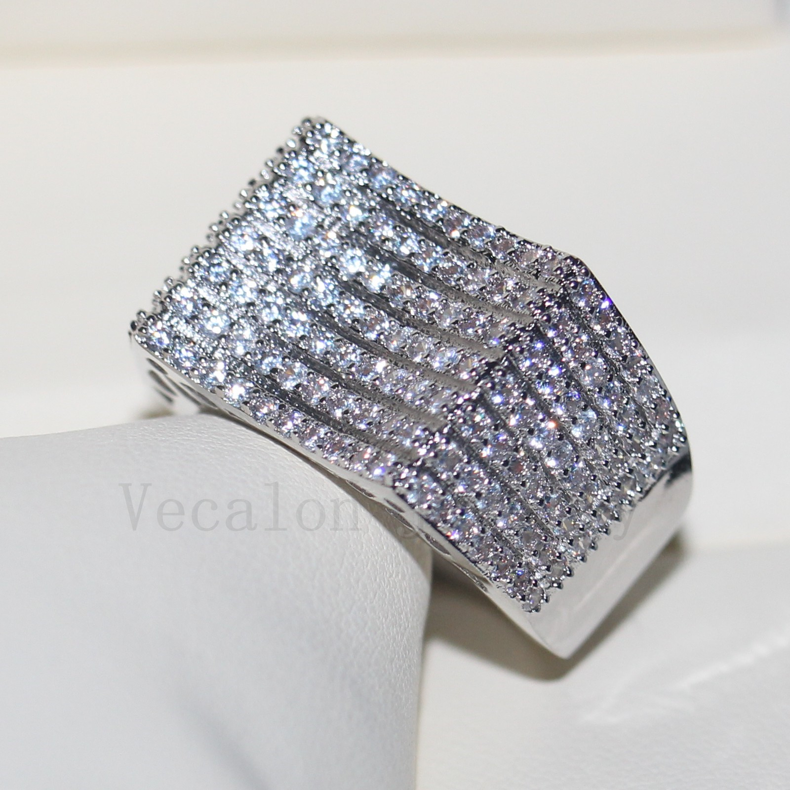 Vecalon Wholesale Luxury Jewelry ring Pave set 168pcs Cz diamond 925 Sterling Silver Engagement wedding Band ring for women Gift
Vecalon Wholesale Luxury Jewelry ring Pave set 168pcs Cz diamond 925 Sterling Silver Engagement wedding Band ring for women Gift