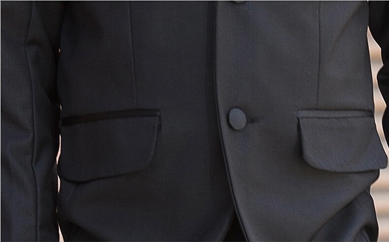 2015 New Fashion Kids Boy Suit Black Boy Wedding Suit Formal Baby Boy Blazer Suit 5-Piece F 1018