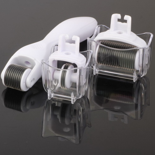 3 in 1 Micro Needle Derma Skin Roller Titanium Alloy with 3 Separate Roller Heads of Different Needles
3 in 1 Micro Needle Derma Skin Roller Titanium Alloy with 3 Separate Roller Heads of Different Needles