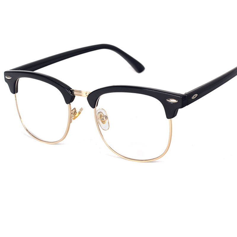 New Alloy Half Frame Rivet Computer Goggles Anti Radiation-resistant Clear Fashion Optical Eye Glasses Frame UV400 Y170, Black
New Alloy Half Frame Rivet Computer Goggles Anti Radiation-resistant Clear Fashion Optical Eye Glasses Frame UV400 Y170, Black