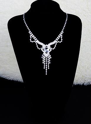 Four pcs jewelry set Crystal Wedding Crown Earrings Necklace Tiaras rings bracelet Accessories one set include four pcs HT123
