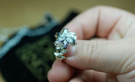Classic Vintage Wedding Band ring for women LOTR The Galadriel Nenya Charm 3ct Simulated Diamond 925 Soild Sterling Silver ring