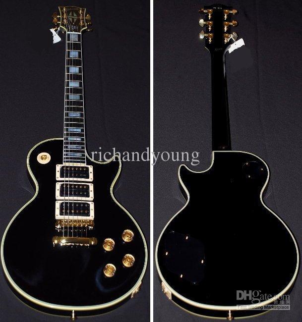 High Quality Wholesale Custom Peter Frampton Signature Rosewood Fingerboard Electric Guitar, 3 Pickups Black Guitar
