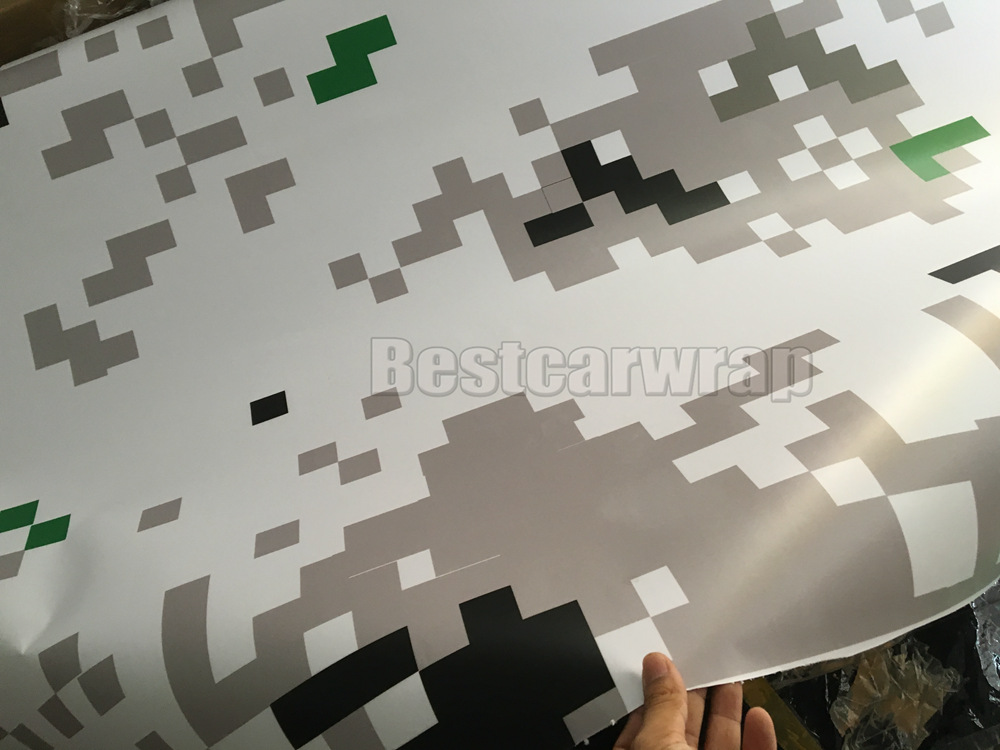New digital Camo Vinyl Car Wrap COVERS With Air Rlease Gloss/ Matt Arctic Pixel Camouflage film covering foile 1.52x 10m/ 20m / 30m