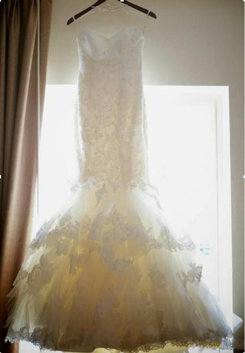 New African Mermaid Wedding Dresses Plus Size Lace Appliques Crystal Beaded Belt Court Train Gowns Ruffles Tiered Bridal Dress