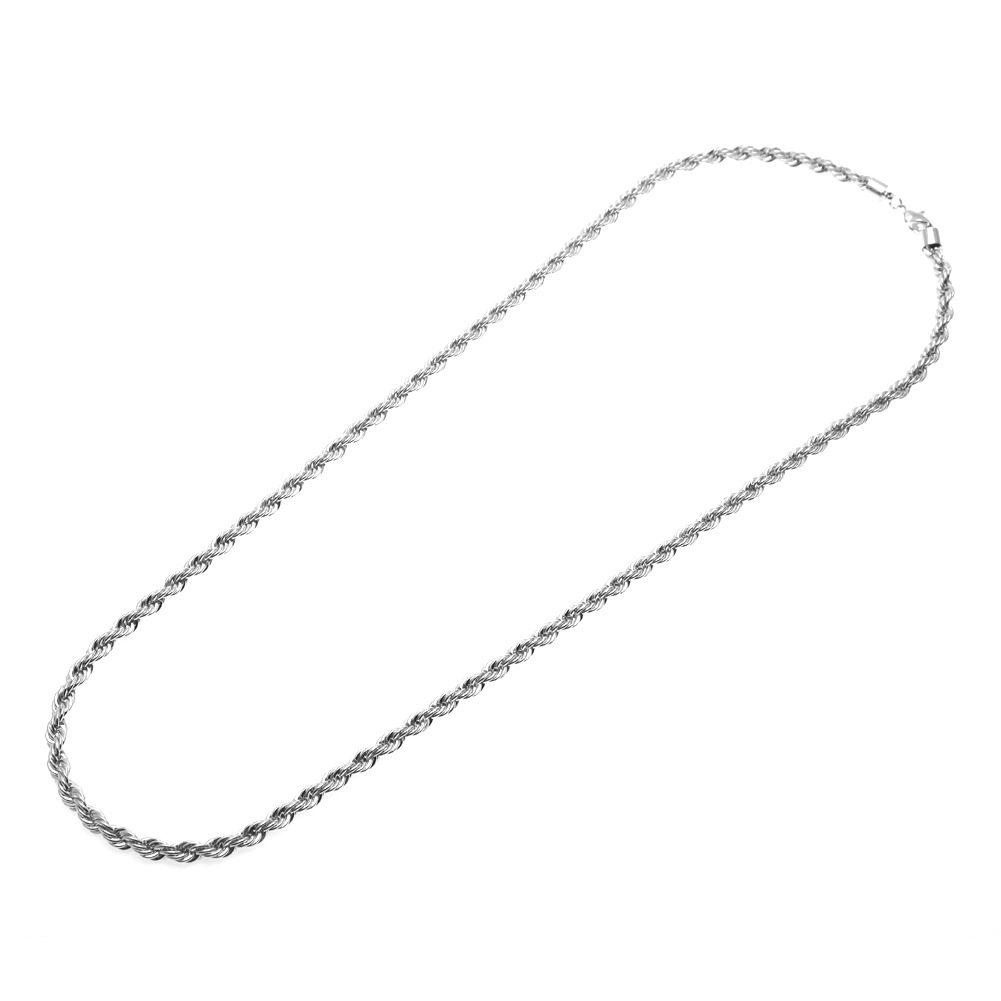 65mm Thick 80cm Long Solid Rope ed Chain 14K Gold Silver Plated Hip hop ed Heavy Necklace 160gram For mens