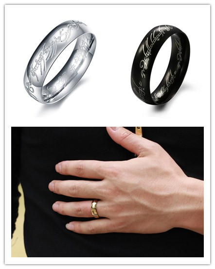 Lord of the Rings Laser Pattern Stainless Steel Band Unisex Power Finger Wedding Ring for Men High Polished, Silver/Black/Gold
Lord of the Rings Laser Pattern Stainless Steel Band Unisex Power Finger Wedding Ring for Men High Polished, Silver/Black/Gold
