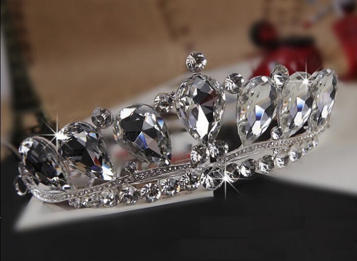 Bridal crowns necklace Headbands Hair Bands Headpieces Bridal tiaras Wedding Jewelries Accessories Silver Crystals Rhinestone Pearls HT0128