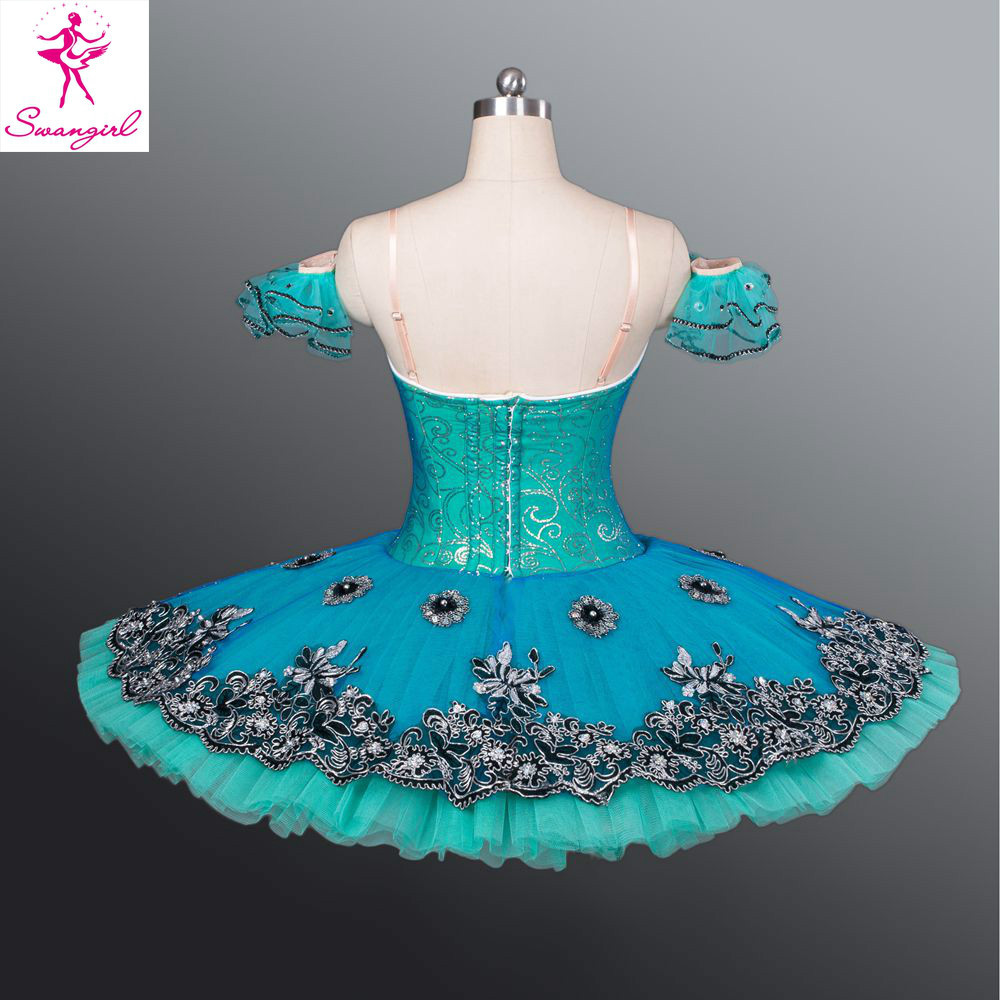 New Arrival!Adult green classical ballet tutu for competition,professional ballet tutus,pancake tutu,ballet rehearsal tutu