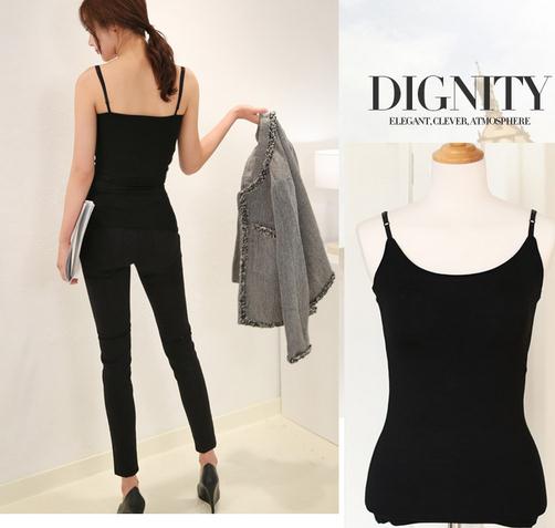 high quality Spaghetti Strap Camisole Adjustable Strap Tank Top Basic Plain Tunic Layer pad Camis solid fashion wome's Juniors clothing