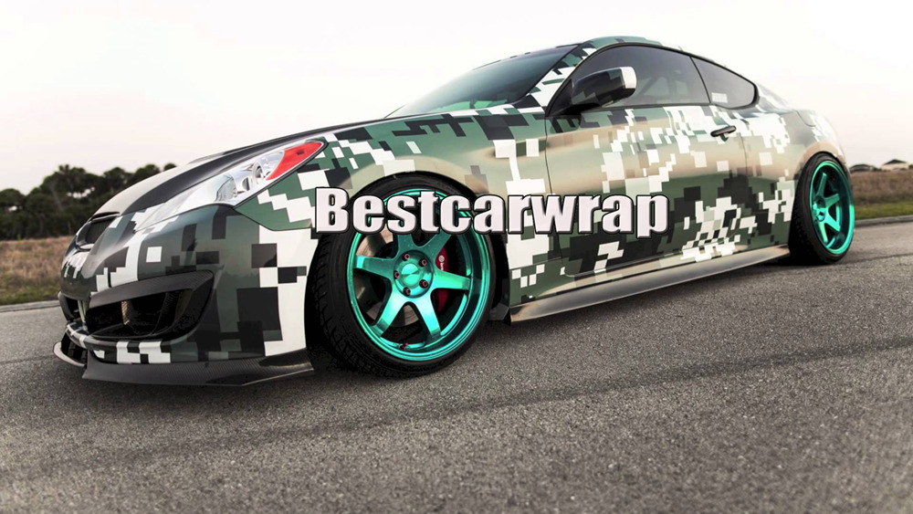 Purple Red / white / Green Pixel Camo Vinyl Car Wrap Film With Air Rlease Digital Camouflage Truck wraps covers size 1.52x30m/Roll