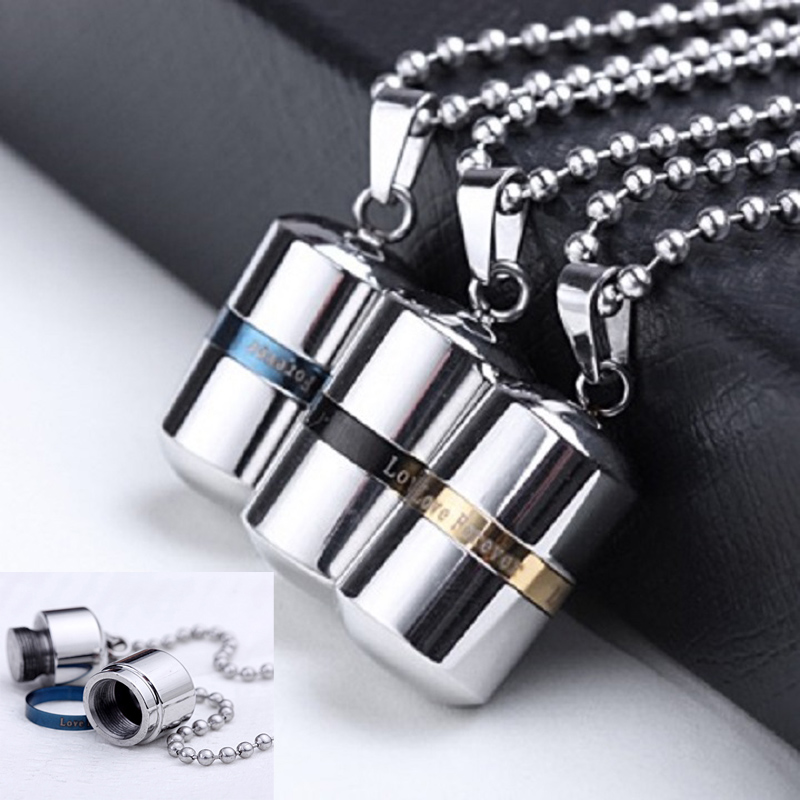 Lover Forever Letters Lockets Necklaces Stainless Steel Urn Capsules Necklace Cylinder Case Cremation Couples Openable Pendant Memorial Chain Lovers Jewelry
Lover Forever Letters Lockets Necklaces Stainless Steel Urn Capsules Necklace Cylinder Case Cremation Couples Openable Pendant Memorial Chain Lovers Jewelry