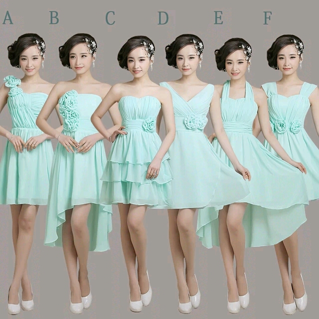 Pleated Short Chiffon Junior Bridesmaid Dress With Flower Lace Up 2020 New Wedding Guest Dress Ice Blue Gowns