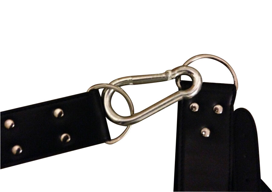 Wholesale-Leather Sex Love Swing Black Fetish Heavy Real Leather Adult Swing Sling Restraints D Rings Sex Swing Chair Adult Sex Furnitures