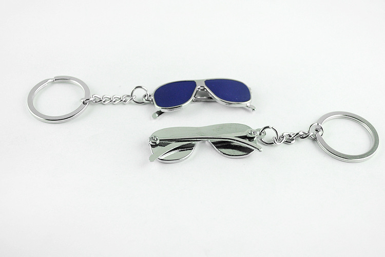 Good A++ Creative key chain large glasses key chain metal crafts strap can be customized KR348 Keychains mix order 20 pieces a lot