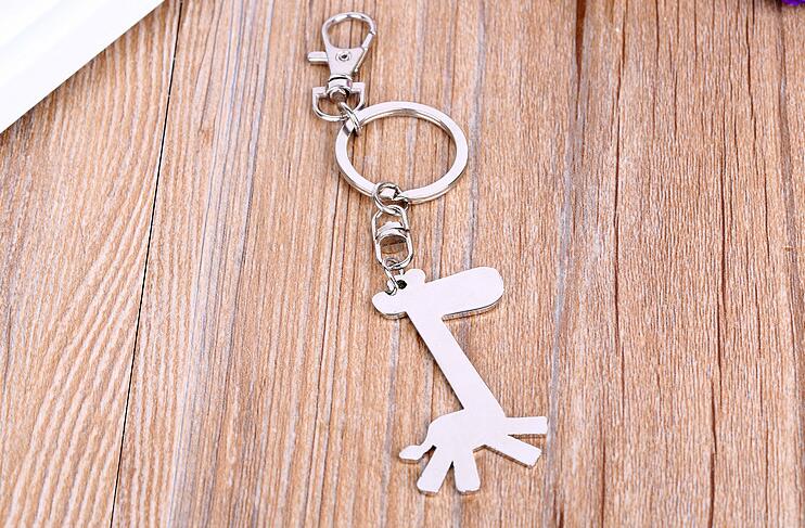 New arrival Giraffe zinc alloy key ring plating keychain hot KR346 Keychains mix order 20 pieces a lot