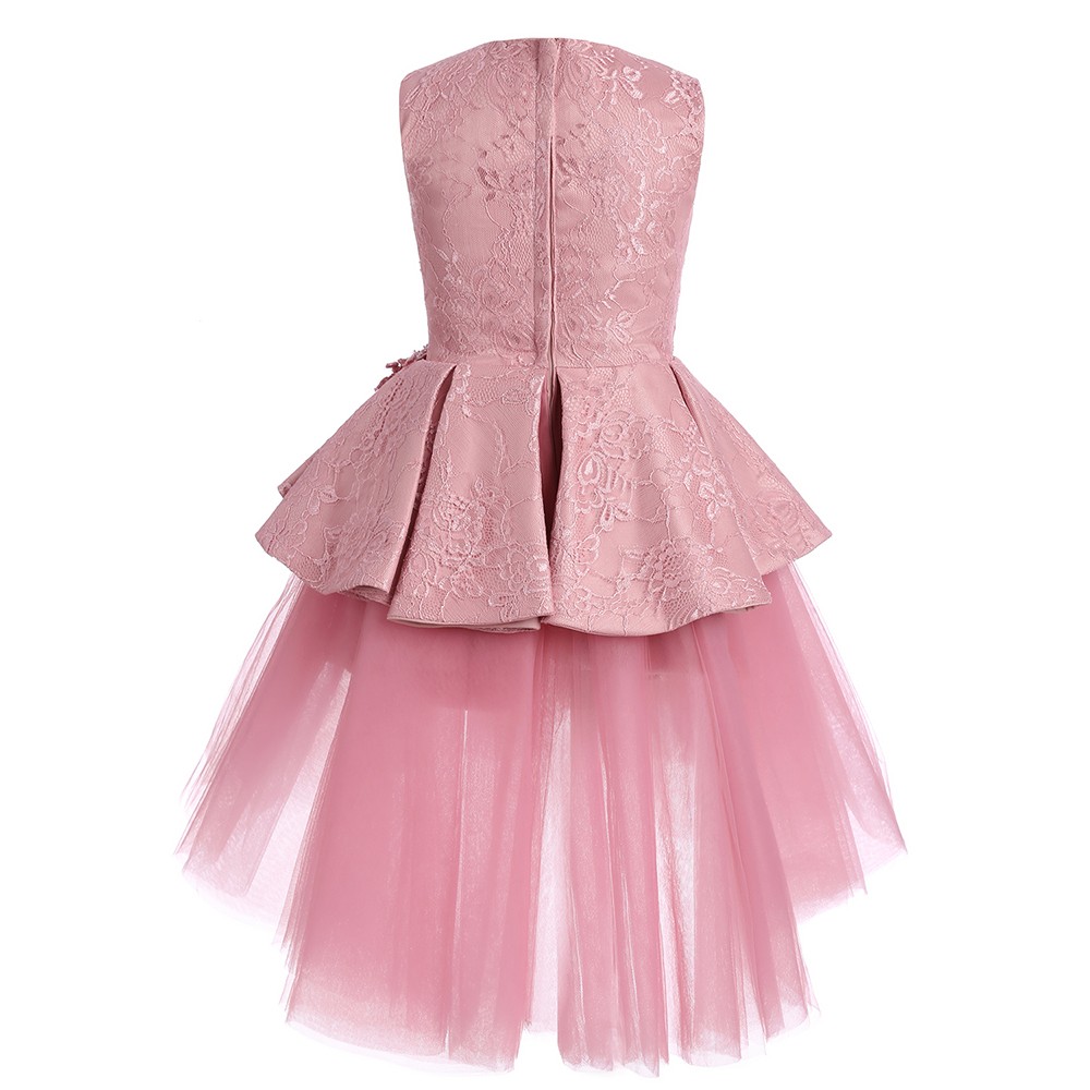 applique crystal jewel sleeveless hilo beautiful flower girl dresses lovely baby dresses cute kids formal wear