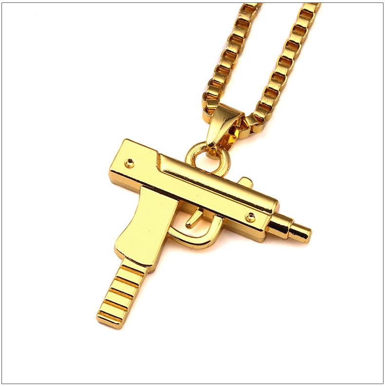Factory sale Gold Chain Pistol Pendant Unisex 18K Gold Plated Submachine Gun Pendant Chain Maxi gun Necklace For Men/Women Hip Hop
Factory sale Gold Chain Pistol Pendant Unisex 18K Gold Plated Submachine Gun Pendant Chain Maxi gun Necklace For Men/Women Hip Hop