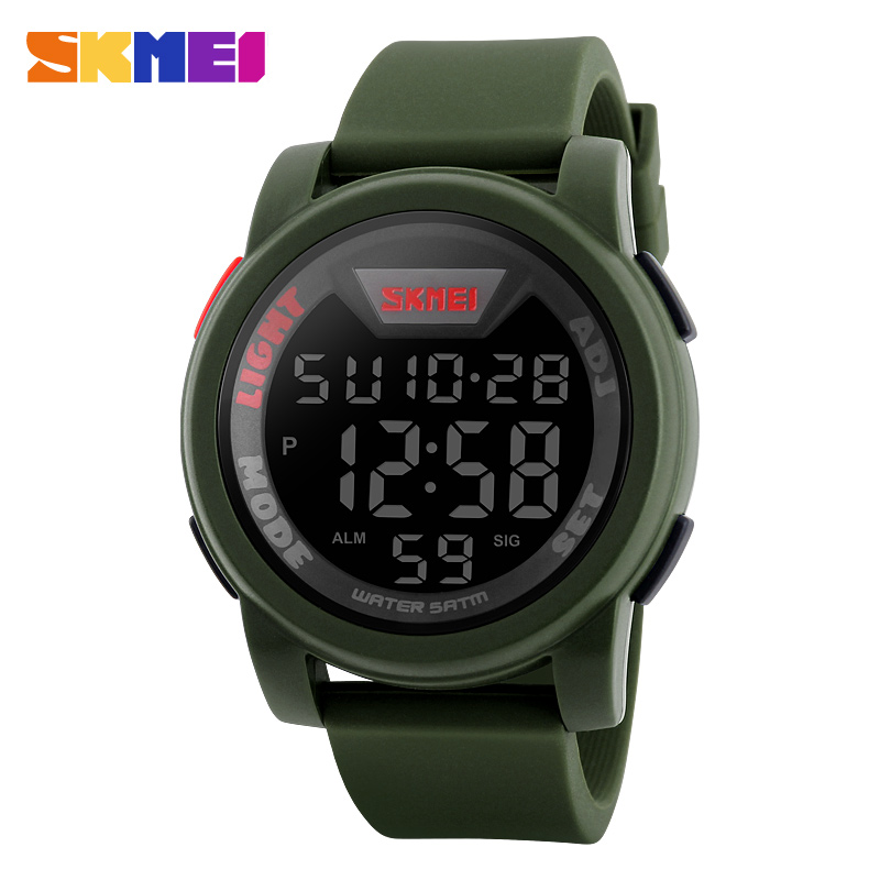 SKMEI Brand Men Military Sports Watches Waterproof LED Digital Watch Big Dial Silicone Alarm Wristwatch Running Watch For Men Clock 1218, Black
SKMEI Brand Men Military Sports Watches Waterproof LED Digital Watch Big Dial Silicone Alarm Wristwatch Running Watch For Men Clock 1218, Black