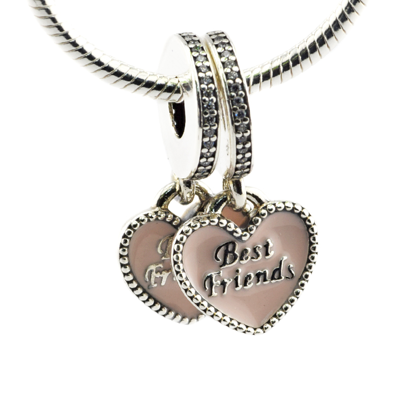 Fits for Pandora Bracelet 100% 925 Sterling Silver beads Best Friends Pendant Charm with clear CZ new Autumen jewelry 1PC/lot diy 925 charms
Fits for Pandora Bracelet 100% 925 Sterling Silver beads Best Friends Pendant Charm with clear CZ new Autumen jewelry 1PC/lot diy 925 charms