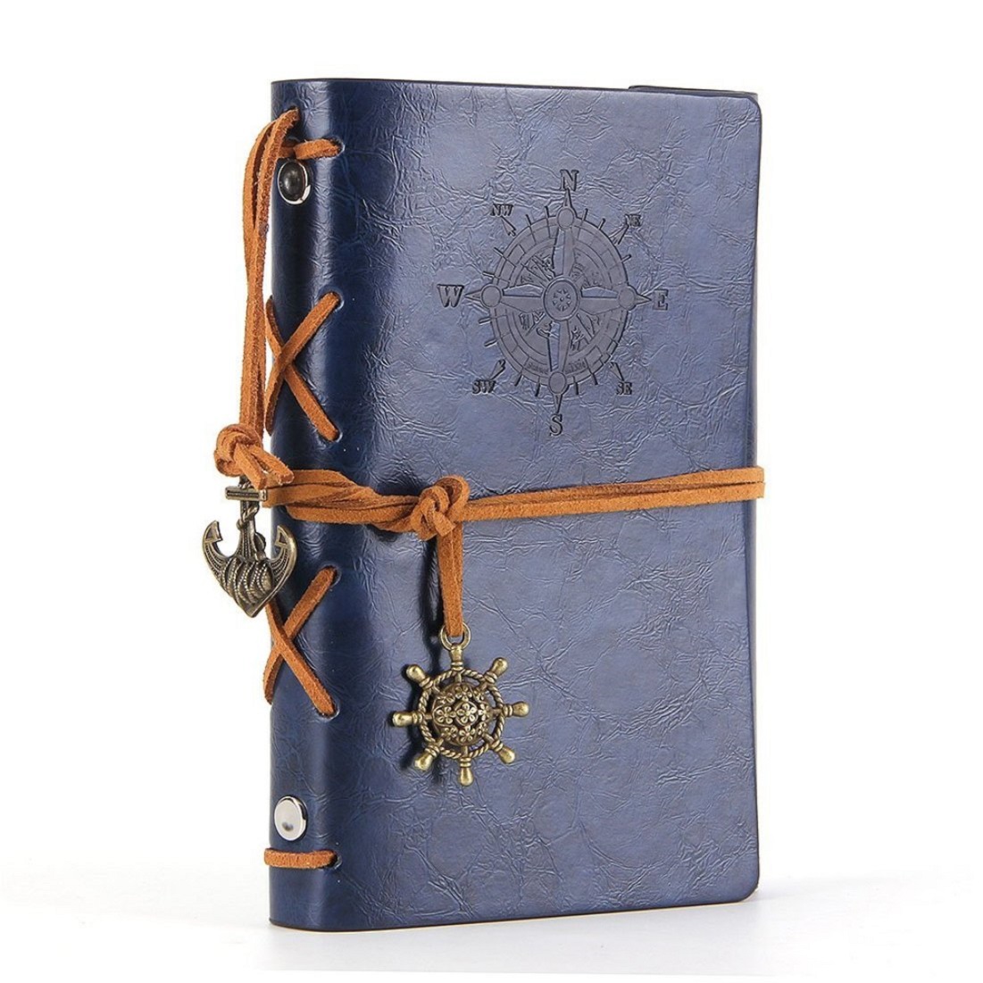 Vintage Refillable Journey Diary 7 Inches Classic Embossed Travel Journal Notebook with Blank Pages and Retro Pendants Deep Blue, Purple;pink
Vintage Refillable Journey Diary 7 Inches Classic Embossed Travel Journal Notebook with Blank Pages and Retro Pendants Deep Blue, Purple;pink