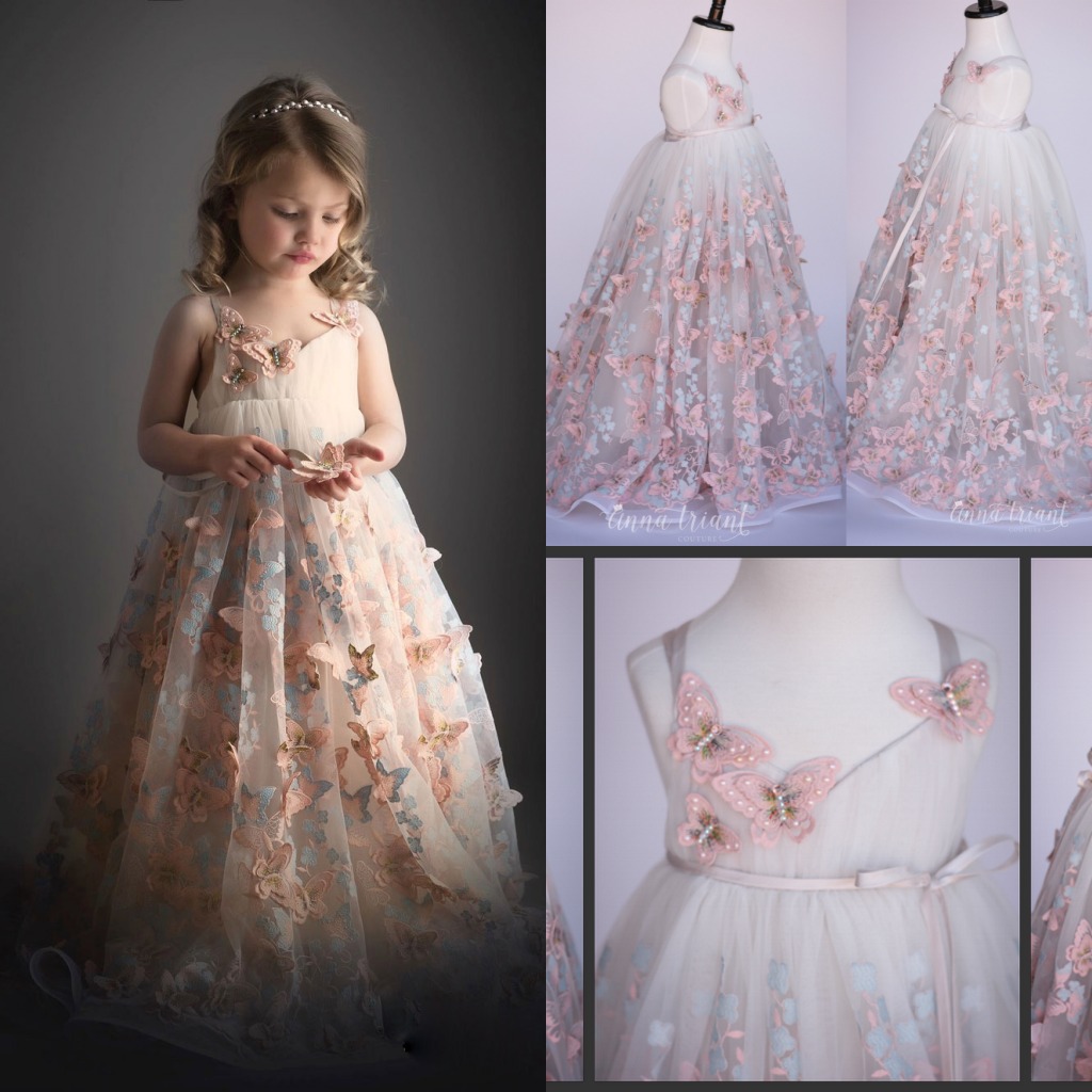 3D-Floral Butterfly Girls' Dresses For Weddings Floor Length Tulle Ribbon Bow Sash Pageant Gowns Sleeveless V-Neck Spaghetti Communion Dress, Light yellow
3D-Floral Butterfly Girls' Dresses For Weddings Floor Length Tulle Ribbon Bow Sash Pageant Gowns Sleeveless V-Neck Spaghetti Communion Dress, Light yellow